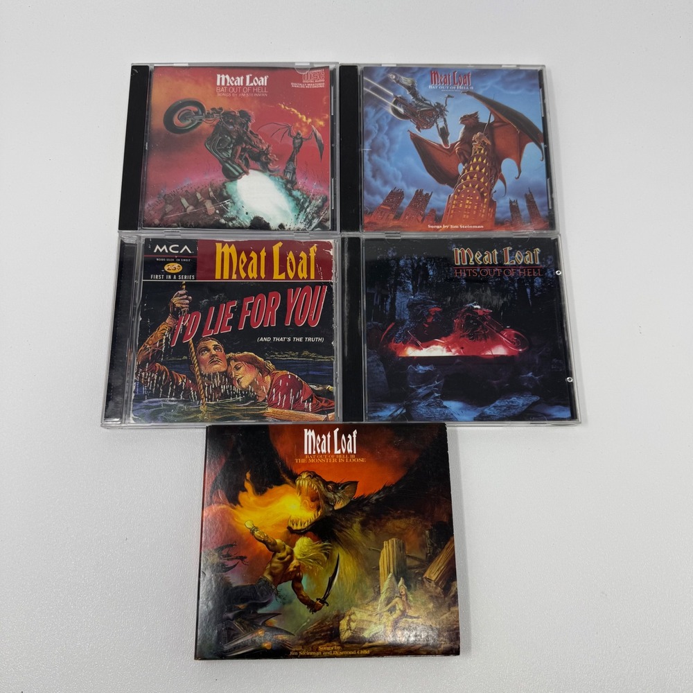 Meat Loaf CD Lot Bat Out Of Hell I II III Hits Out Of Hell I'd Lie For‎ You 5 CD